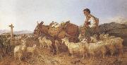 Richard ansdell,R.A. Going to Market (mk37) oil on canvas